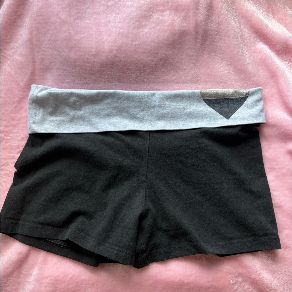 Victoria's Secret Black Shorts with Gray Waistband